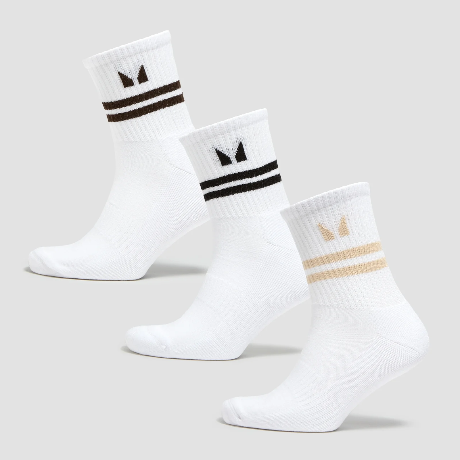 MP Tatiana 3pk Crew Socks - White/Coffee - UK 6-8 이미지 1