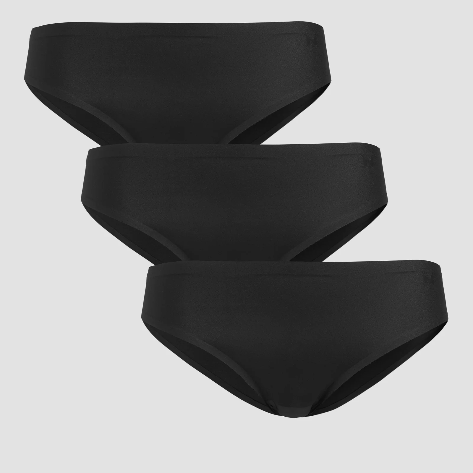 MP Women's Mid Rise No VPL Bikini Brief (3 Pack) - Black - XS 이미지 1