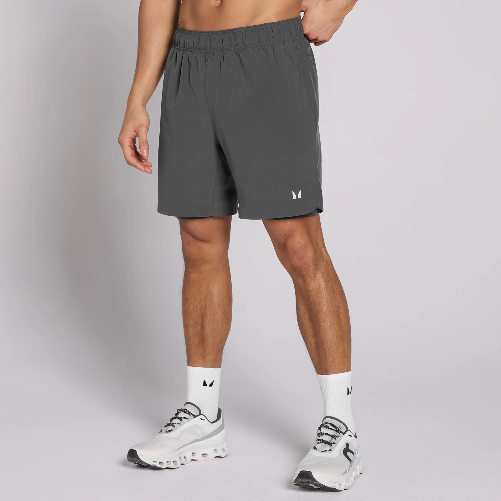 MP Men's 7" 2-in-1 Training Shorts - Dark Grey - XS 이미지 1