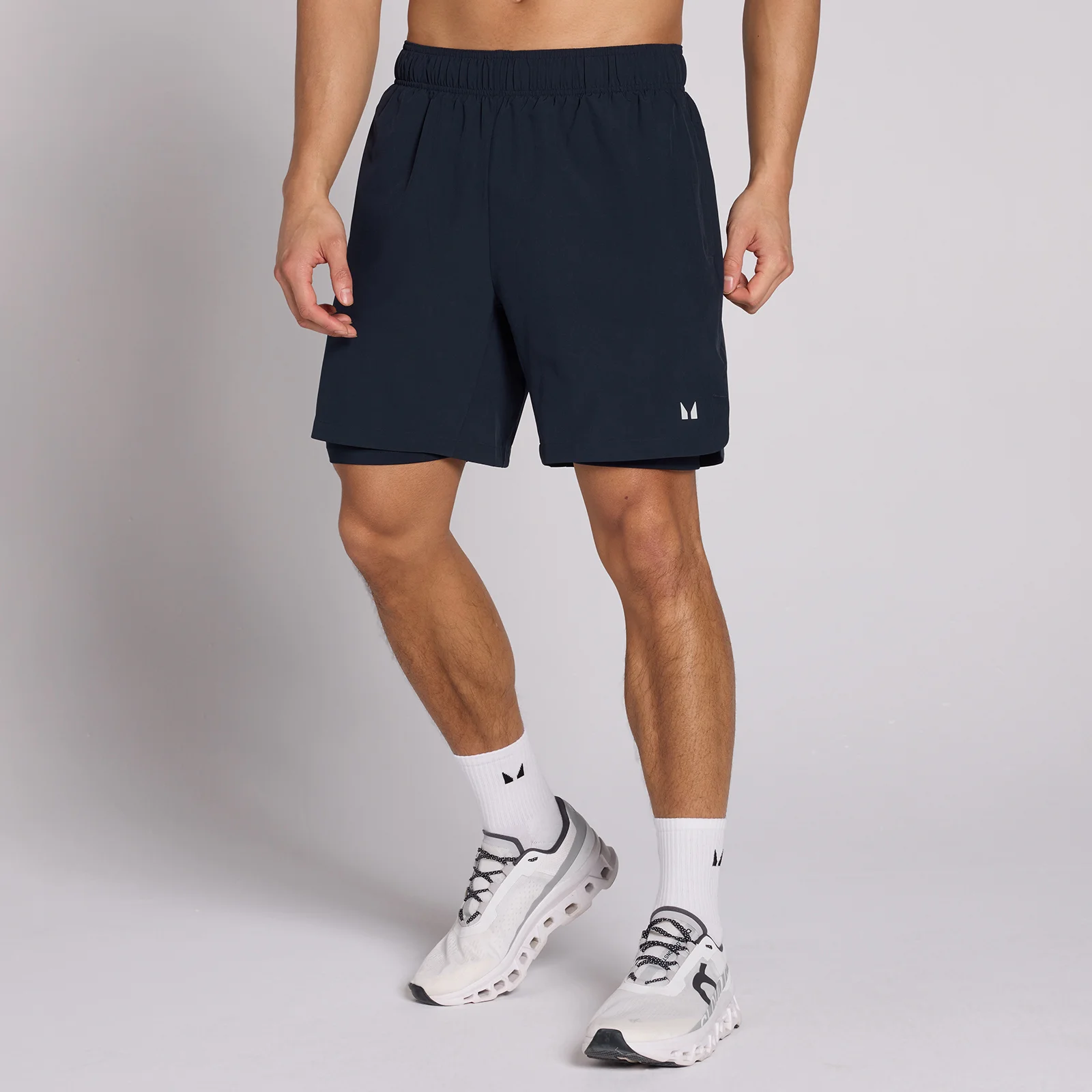 MP Men's 7" 2-in-1 Training Shorts - Dark Navy - S 이미지 1