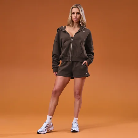 MP Women's Basics 지퍼 후디 - 코코아