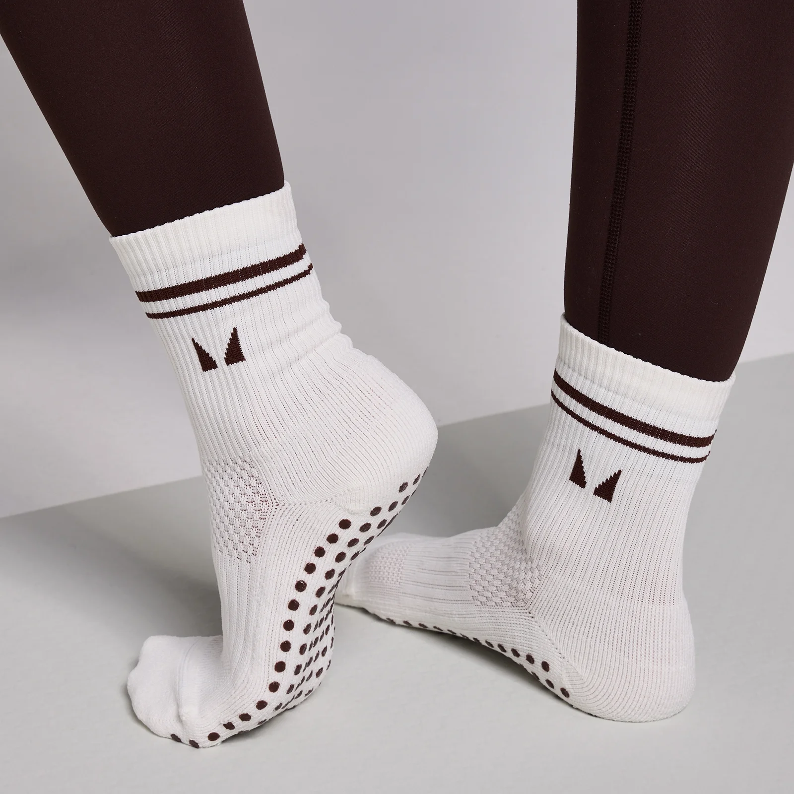 MP Pilates Socks (2 pack) - Cocoa/Pearl - UK 2-5 이미지 1